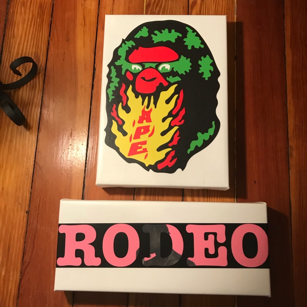 Bape/ Travis Scott Canvas Pictures